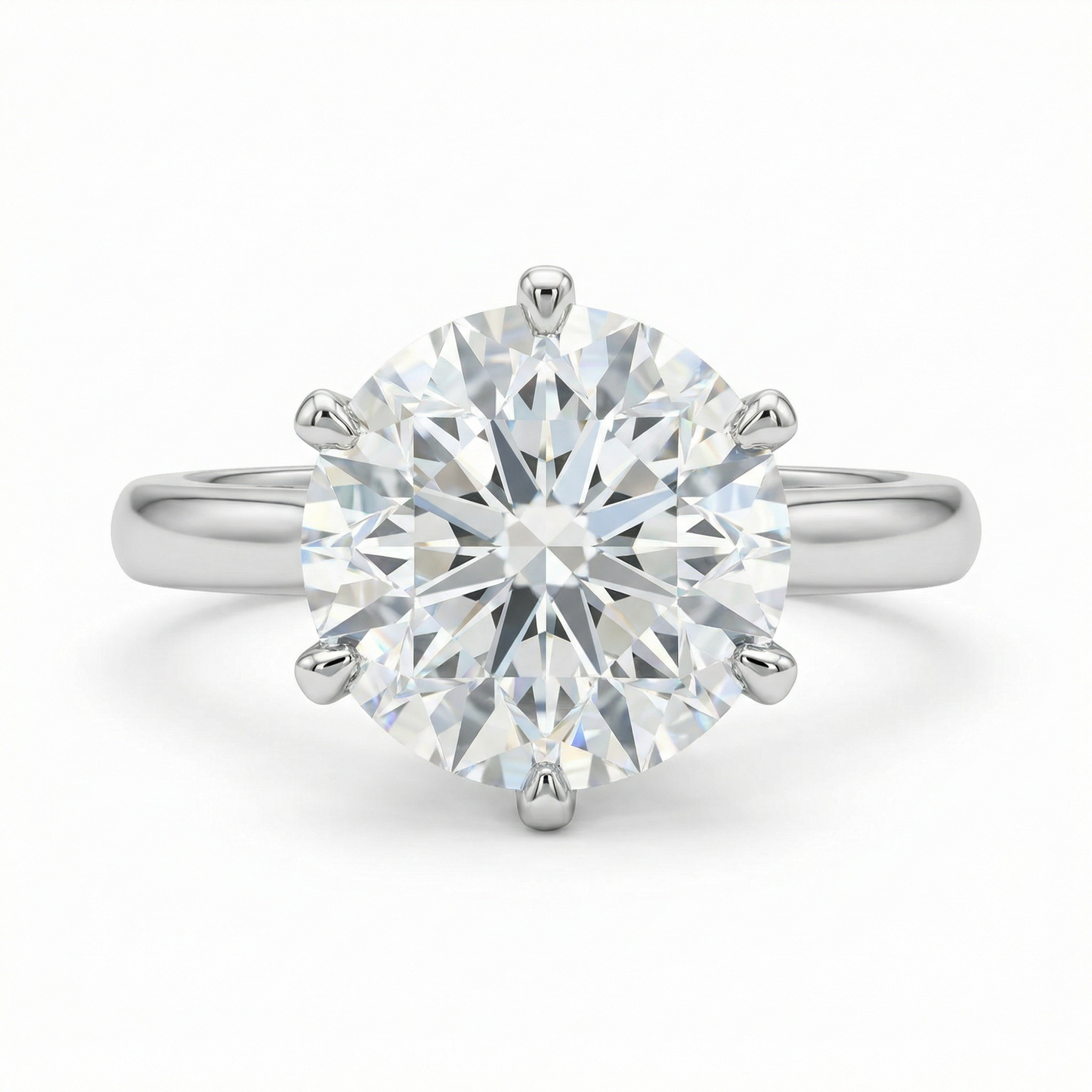 Sabrina London classic ring Lab-Grown diamond D/VS1 18K gold 3-carats Center stone