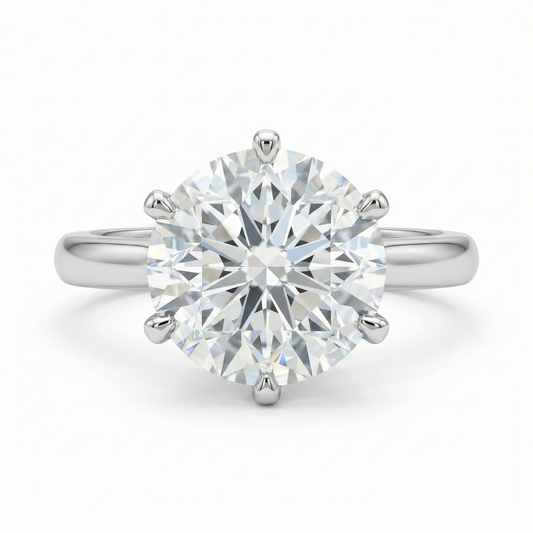Sabrina London classic ring Lab-Grown diamond D/VS1 18K gold 3-carats Center stone